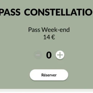 Pass constellation billet week-end 14 euros